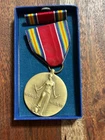 Vintage WWII U.S. Military Victory Medal with Ribbon in Box