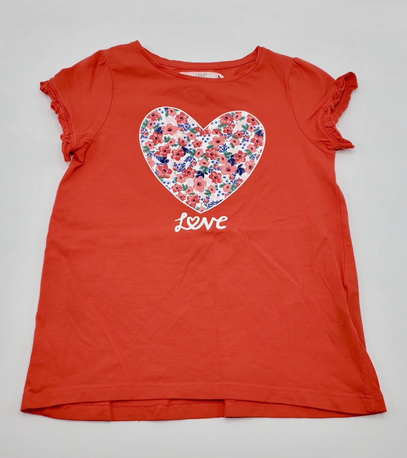 L.O.G.G. by H&M Girls’ Cotton Blend Red T-Shirt Sz 6-8 Years New Without Tags