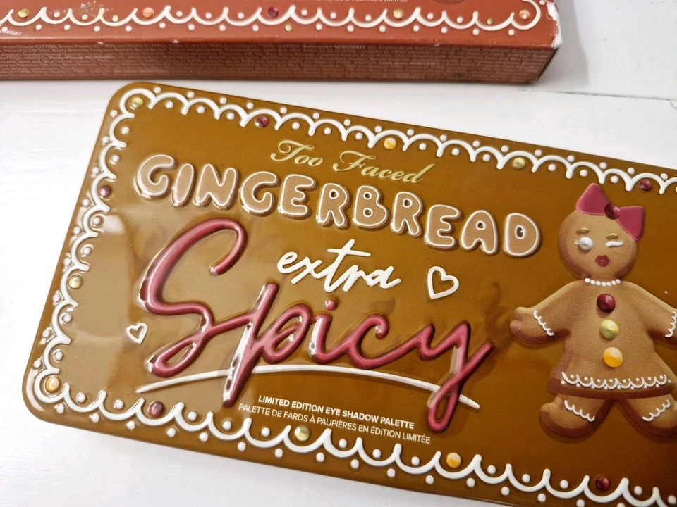 Too Faced Gingerbread Extra Spicy Eyeshadow Palette Full Size 18 Shades Rare UK - Image 2 of 4