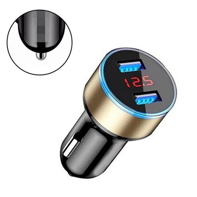 Car Charger 3.1A 12/24V Quick Charge Dual USB Port LED Voltage Display