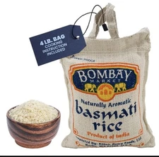 Brown Basmati Rice - Aromatic & Nutty Flavor - Long Grain Rice Bombay