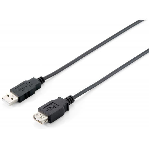Equip Nero Prolunga Usb 2.0 A->A 5M S/B (5 M, Usb 2.0), Cavo Usb - Immagine 2