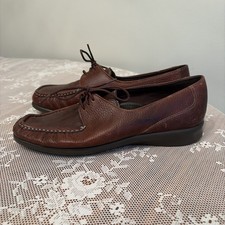 SAS Simplify Women’s Loafers 9 Brown Leather Comfort Moccasins Shoes USA Made
