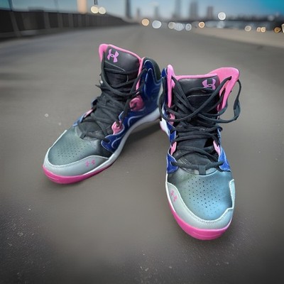 Under Armour Micro G Torch Black Pink Blue Shoes Men's Size 12 1238926-005