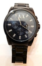 Emporio Armani Exchange AX2093 Black Stainless Steel Chronograph Wrist Watch