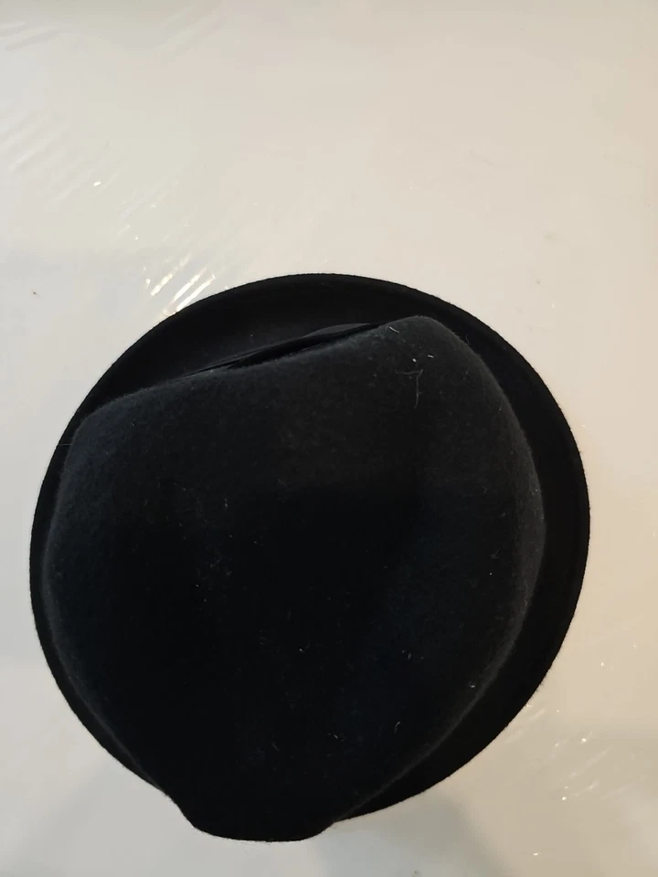 Sombrero cubo Fedora negro - Apt.9 100 % lana  Foto 2 de 4