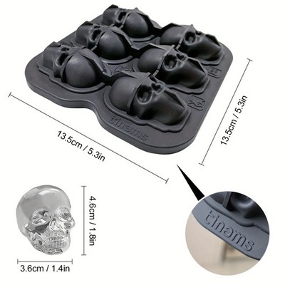 Silikon Schädel Eiswürfelform 3D flexible Ice Ball Maker für Cocktails