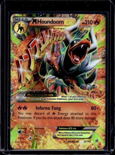 2015 Pokemon XY BREAKthrough Mega Houndoom EX Holo #22/162