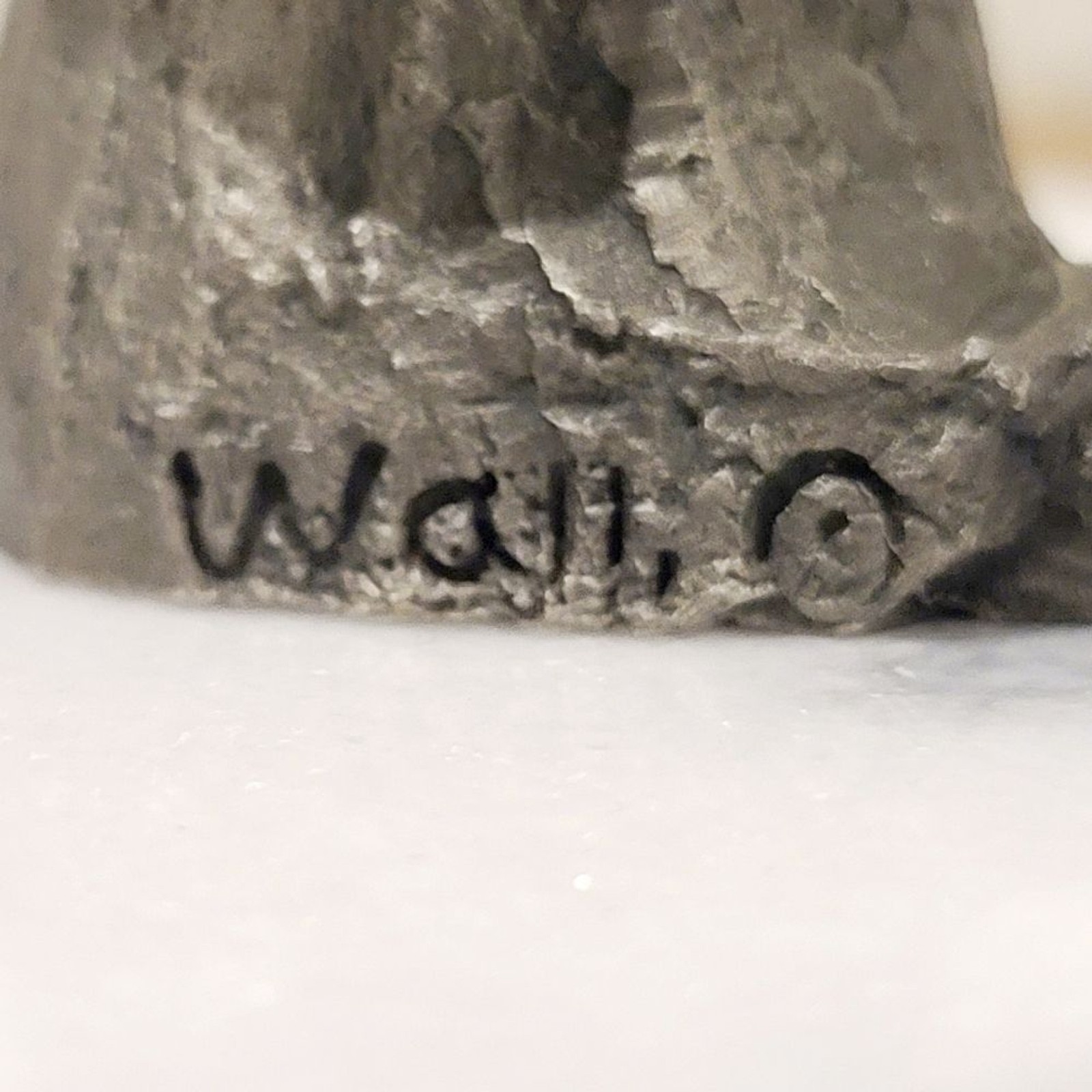 Vintage Walli Ortman HUDSON PEWTER Praying Girl Figurine Rare 3.5"