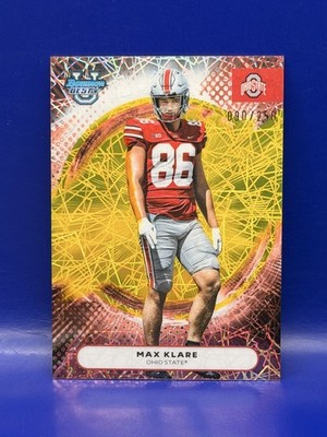 2025 Bowman Best Max Klare Yellow Lazer 90/250 Ohio State Buckeyes #88