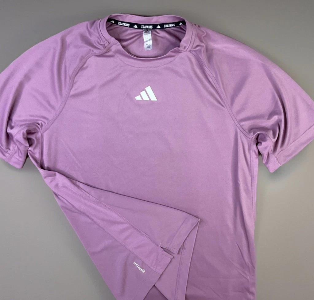 Adidas T-Shirt Men Sz M Primegreen Training Running Athletic Dusty Pink IR5699