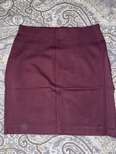 Express Burgandy Women  s Ponte Skirt New With Tags