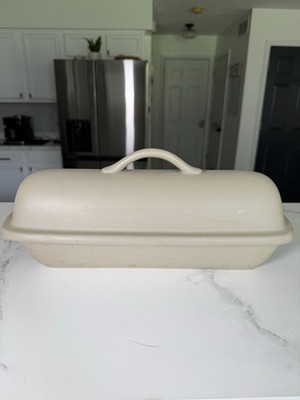 Vintage 1991 Sassafrass Superstone Covered Bread Baker Clay Unglazed 15'' 1625