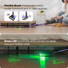 550W Vacuum Cleaner 65Min Anti Tangle For Carpet Pet Hair LED Ultra Quiet 48KPa
