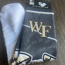 Wake Forest University Strideline Premium Crew Socks M/L New with Tags