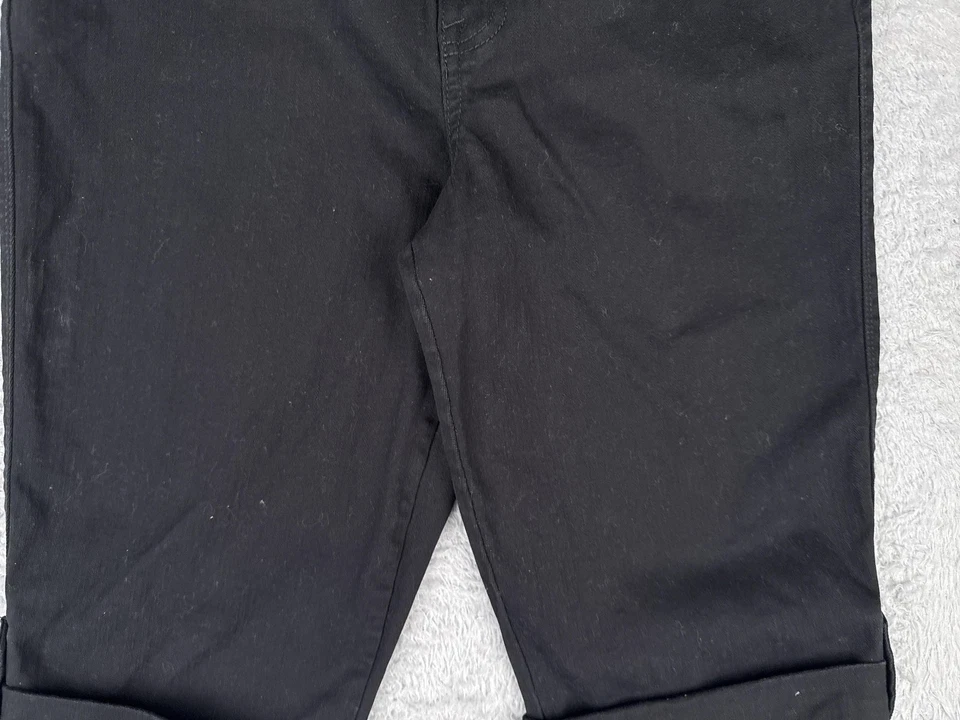 Pantalones Cortos Style & Co Para Mujer 10 Negros Skimmer Bermudas Puño Rodante Elastizados 5 Bolsillos Foto 3 de 4