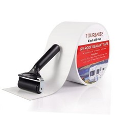 RV Roof Tape with Rubber Roller RV Sealant Tape for Camper 4 Inch x 50 Feet