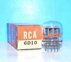 6D10 NOS RCA amplifier vintage electron radio audio electron vacuum tube tested