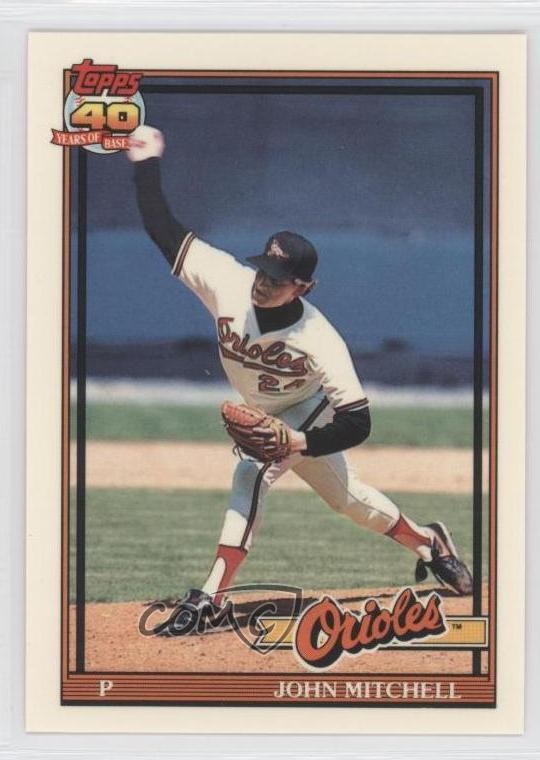 1991 Topps Factory Set Collector's Edition (Tiffany) John Mitchell #708 p1b