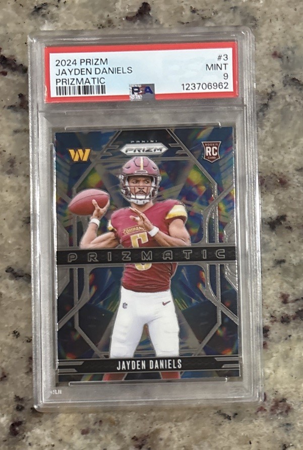 2024 PANINI PRIZM PRIZMATIC #3 JAYDEN DANIELS ROOKIE RC PSA 9