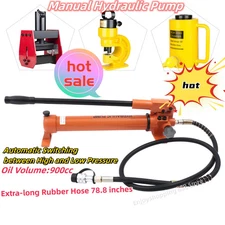  900CC Hydraulic Manual Pump Tools Solenoid Valve Foot Switch for Separate Type