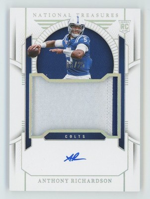 2023 Anthony Richardson National Treasures RPA Patch Auto 5/25 Jersey Number