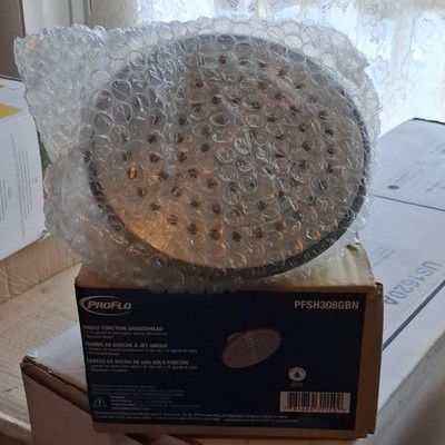 PROFLO PFSH308GBN Single-Function 6in Shower Head, Brushed Nickel