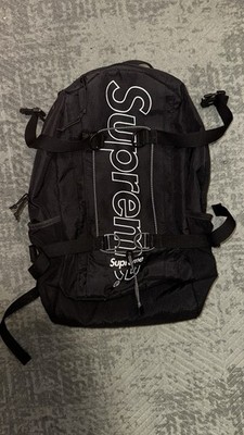 Supreme Black Cordura Nylon Backpack FW18 Streetwear Bag
