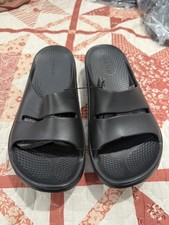 OOFOS Ooahh Slides Mens 9 Womens 11 Black Slip On Comfort Sport Recovery