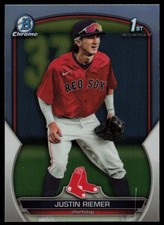2023 BOWMAN DRAFT CHROME JUSTIN RIEMER RC BOSTON RED SOX #BDC-182 REFRACTOR
