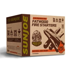 Sun Joe 25 Lb Fatwood Fire Starter Sticks for Fireplace, Wood Stove & Grill Use