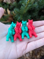 Tiny Bear Charms Christmas Bears PLA Adorable Green and Green Gummy Bear C