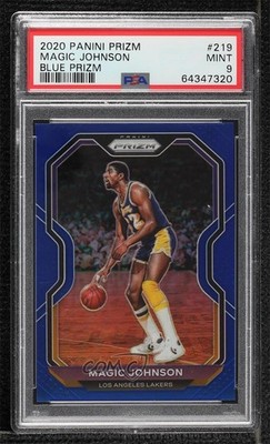 2020-21 Panini Prizm Blue Prizm 42/199 Magic Johnson #219 HOF 07qw
