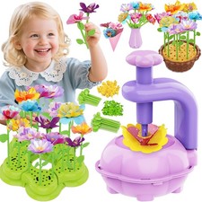 FUNZBO Girls Toys - Flower Bouquet Craft Kits, DIY Arts and Crafts for Kids 4-6-
