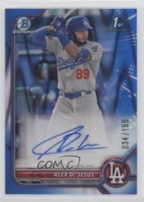 2022 Bowman Chrome Prospect Blue RayWave Refractor /150 Alex De Jesus Auto 0i87