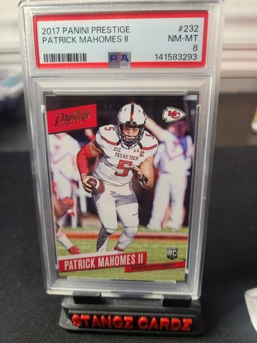 2017 Panini Prestige Patrick Mahomes Rookie PSA 8