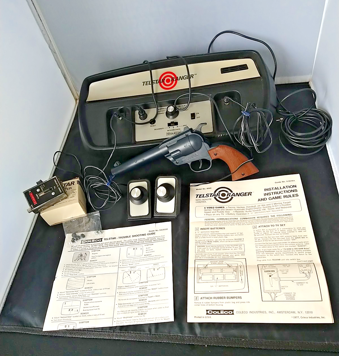 Vtg Coleco Telstar Ranger Video Game Console Pong Model 6046 Box