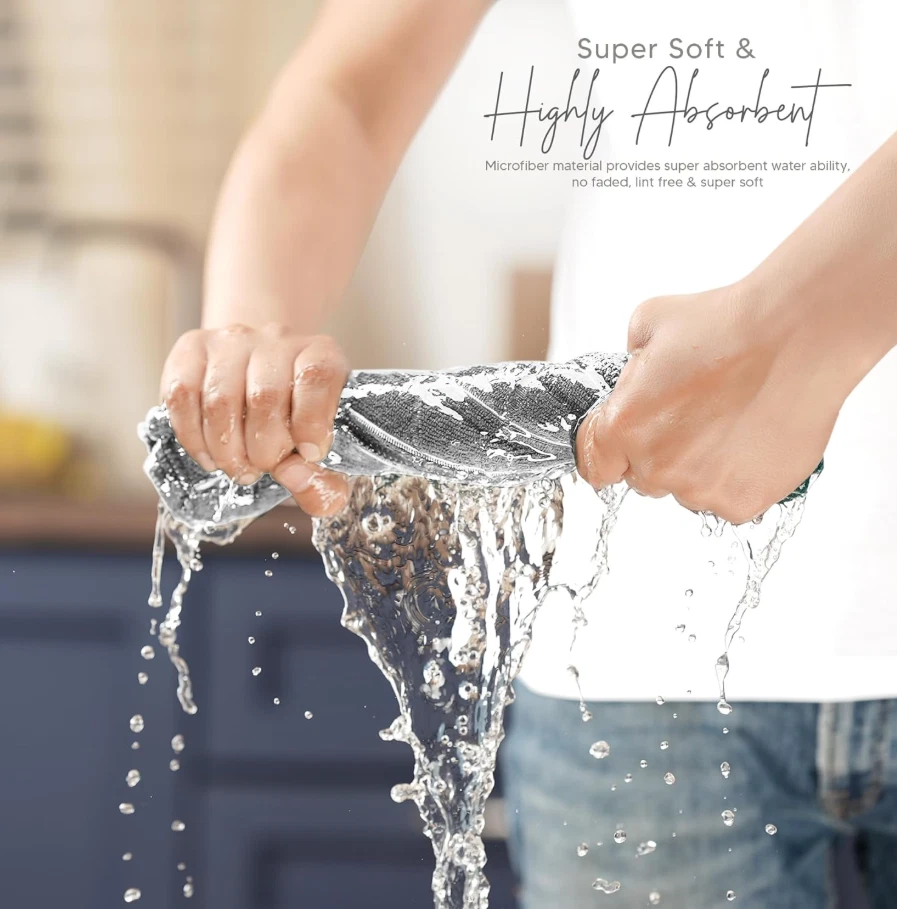 Paquete de 8 paños de lavado Utopia Towels, 12 por 12 pulgadas, altamente absorbentes, súper suaves Foto 4 de 4