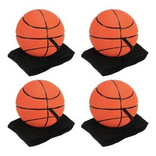 4Pcs 2.5 Inch Sports Wrist Ball, Basketball for Exercise, Fluorescent Orange