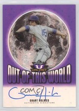 2014 Leaf Valiant Out of this World Purple Prismatic 9/10 Grant Holmes Auto 0s3