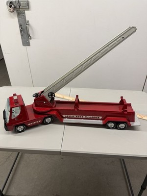 vintage Nylint pressed steel fire truck, specifically the ''Aerial Hook-N-Ladder''