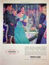 Original 1944 Vintage print AD: Webster Cigars "Executive America's Top Cigar