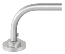 HeiDear Curved Blackout Curtain Rod for Windows 28 to 60 inch. Silver