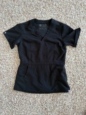 Womens Figs Black Scrub Top Size XXS