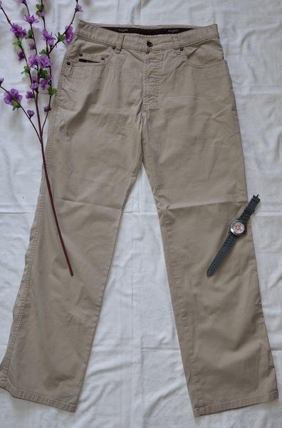 Men Bugatti Jeans Khaki Polyester 31 / M / 44