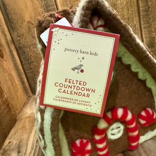 POTTERY BARN KIDS CHRISTMAS GINGERBREAD HOUSE FELTED 3D ADVENT CALENDAR ~ NWT - Picture 8 of 9