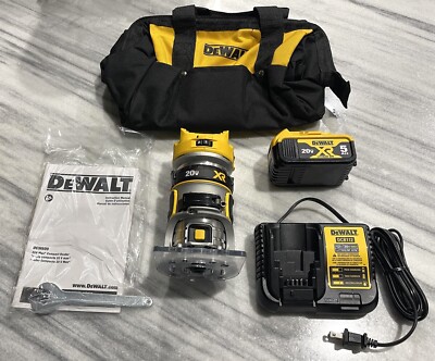 Brand New DEWALT DCW600B 20V MAX XR Compact Router Kit With 5.0ah