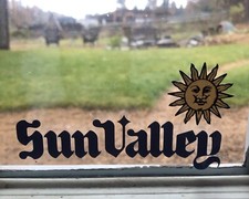 Sun Valley Idaho Ski Resort Transfer Window Sticker 3x5 Snowboard RAD 