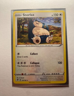 basic snorlax pokemon card Amazon.com: Pokemon - Snorlax Doll 175/182 - Paradox Rift - Reverse Foil main image 1