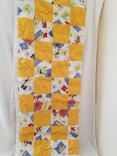 Vintage Handmade Baby Quilt With Western Theme 39 1/2" 32"